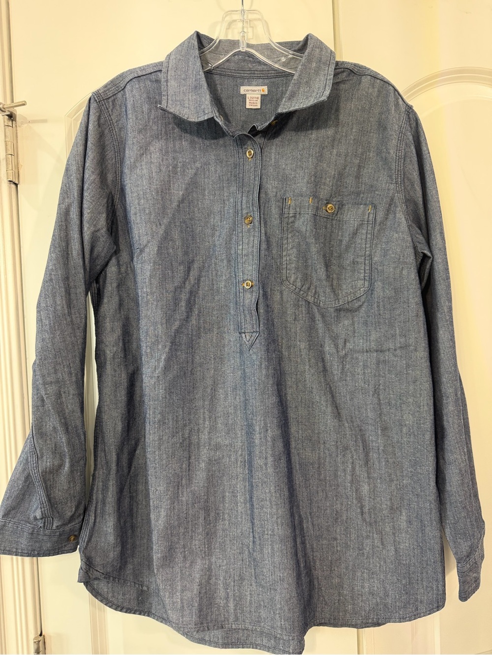 Carhartt Chambray Denim Button-Down Pullover Shirt